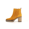 Bottine jaune en cuir